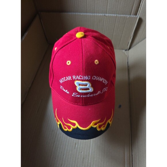 Dale Earnhardt Jr. #8 Hat NASCAR Racing Champion Red‎ Flames Cap - Picture 2 of 8